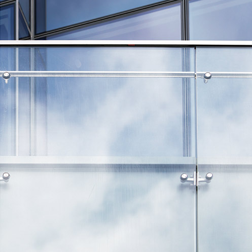Image of Glass handrail