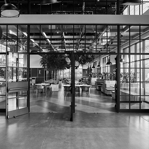 Image of custom storefront glass wall and doors